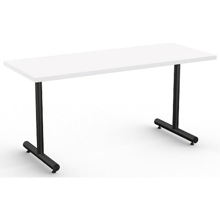Special-T Table, Black Base, 24inWx60inLx29inH, White SCTKING2460BWH
